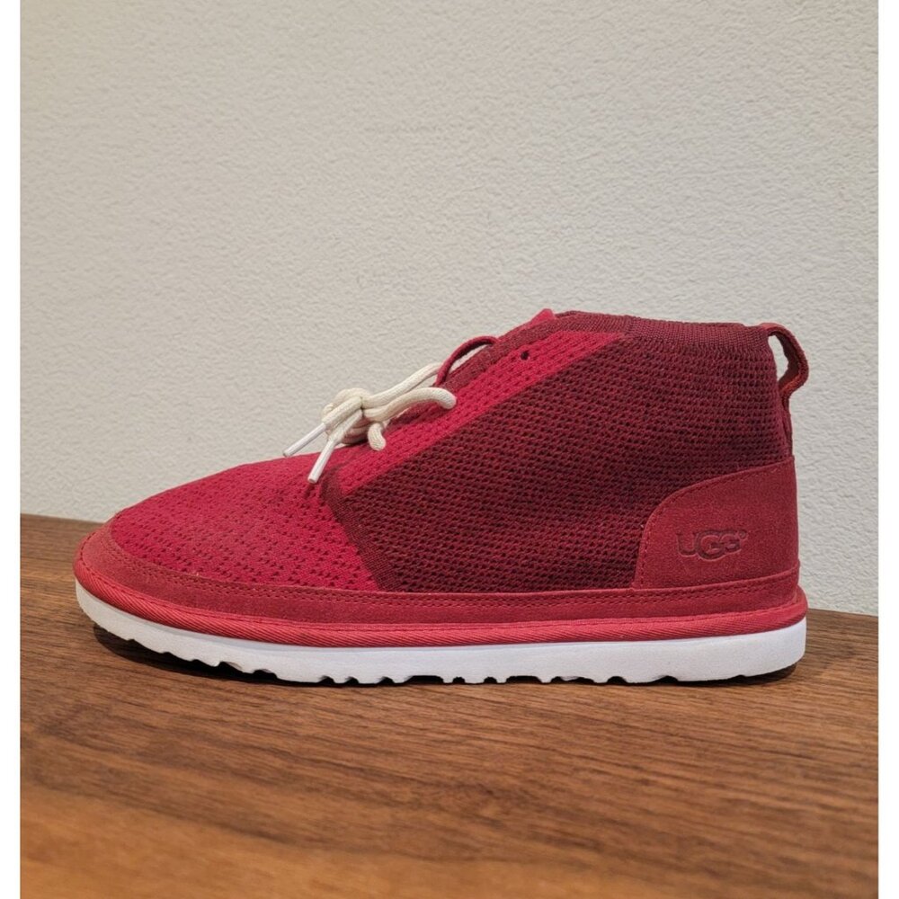 NWOB UGG For Men Neumel Hyperweave Wool / Suede Chukka Boots Flag Red US Size 9 - Picture 1 of 11